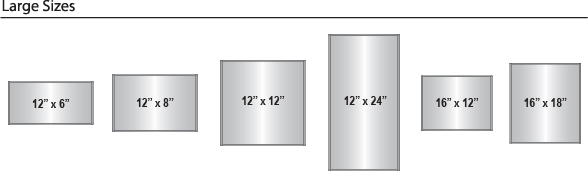 Curve Frame Sizes - Large