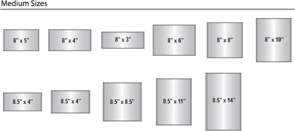 Curve Frame Sizes - Medium