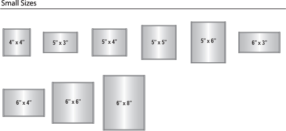 Curve frame sizes - small